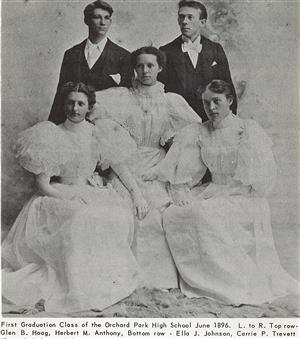 High School Seniors from 1896 pose for a photo 